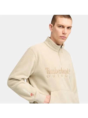Timberland Linear Logo 1/4 Zip Polartec 200 Fleecez -  Bej