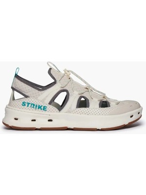 Strike Bluefin Sandal - Off White Lthr&txt W/turq