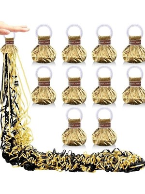 Gold Renk Fırlatmalı El Konfetisi- Düğün Nişan Bekarlık Doğum Günü Partisi (Ortamı Kirletmez) 10 Adet Gold