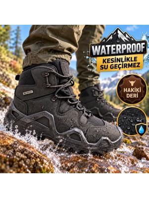 Panter Erkek Outdoor Trekking Botu Waterproof ,kesinlikle Su Geçirmez Yüksek Bilekli Taktik Bot