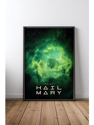 Project Hail Mary Uzay Tasarım 1 Çerçeveli Tablo Poster Film Odası Duvar Dekoru