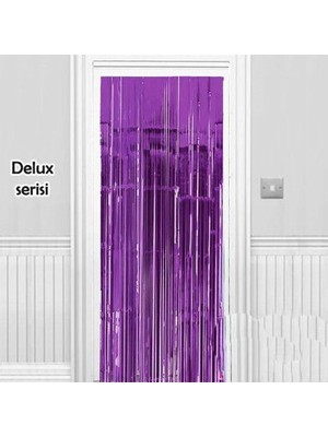 Mor Işıltılı Duvar ve Kapı Perdesi 90X200 cm Dekorasyon
