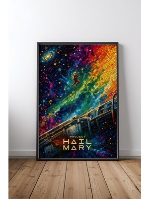 Project Hail Mary Astronot Tasarım 32 Çerçeveli Tablo Poster Film Odası Duvar Dekoru