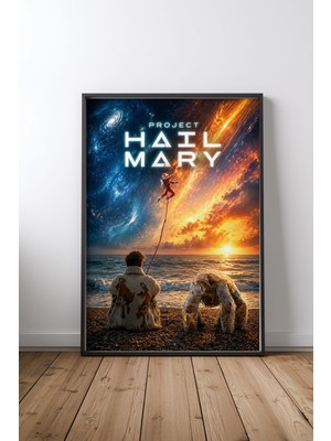 Project Hail Mary Uzay Tasarım 5 Çerçeveli Tablo Poster Film Odası Duvar Dekoru
