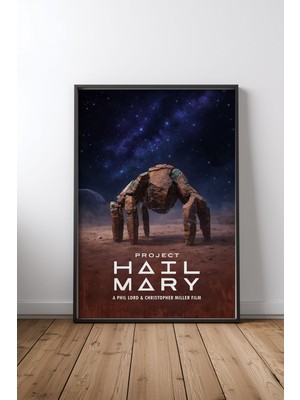 Project Hail Mary Sinema Tasarım 1 Çerçeveli Tablo Poster Film Odası Duvar Dekoru