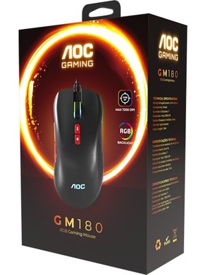 Aoc GM180B-LA Kablolu Rgb Gaming Mouse
