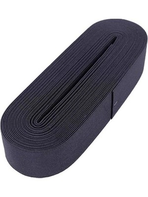 Geniş Yassı Paça Lastik 4 cm 10 Metre Siyah