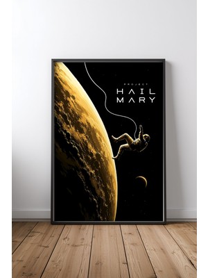 Project Hail Mary Uzay Tasarım 3 Çerçeveli Tablo Poster Film Odası Duvar Dekoru