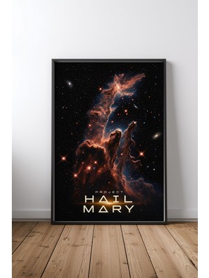 Project Hail Mary Uzay Tasarım 15 Çerçeveli Tablo Poster Film Odası Duvar Dekoru