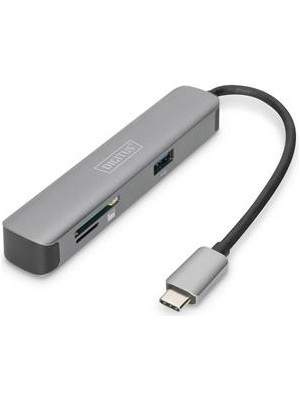 Digitus DA-70891 USB Tip C 5port (Usb-C™ Dock, 5 Port)X USB 3.0 Port2 x Kart Okuyucu (Sd-Mic