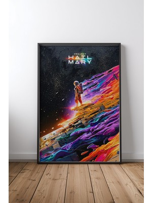 Project Hail Mary Astronot Tasarım 30 Çerçeveli Tablo Poster Film Odası Duvar Dekoru