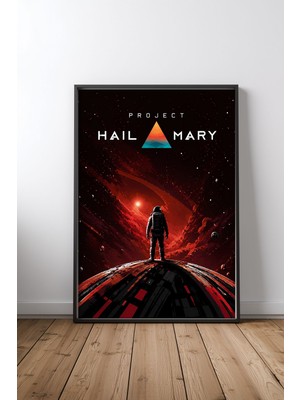 Project Hail Mary Astronot Tasarım 21 Çerçeveli Tablo Poster Film Odası Duvar Dekoru