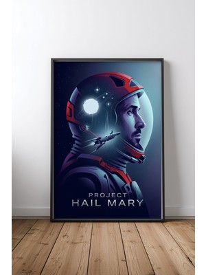 Project Hail Mary Astronot Tasarım 10 Çerçeveli Tablo Poster Film Odası Duvar Dekoru