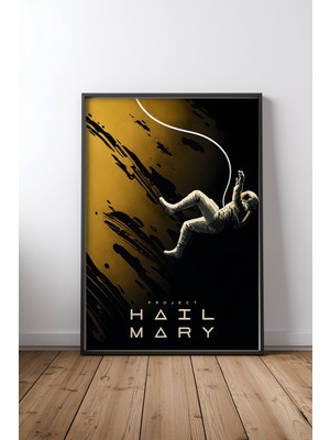 Project Hail Mary Astronot Tasarım 18 Çerçeveli Tablo Poster Film Odası Duvar Dekoru