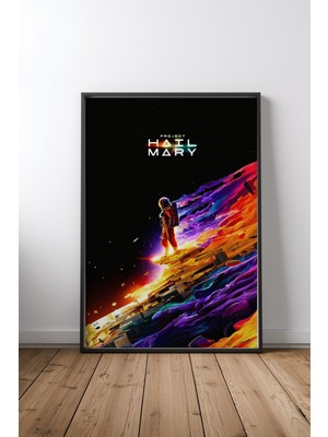 Project Hail Mary Astronot Tasarım 12 Çerçeveli Tablo Poster Film Odası Duvar Dekoru