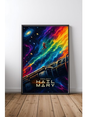 Project Hail Mary Uzay Tasarım 27 Çerçeveli Tablo Poster Film Odası Duvar Dekoru