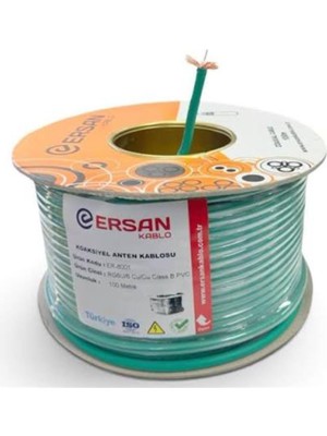 Ersan Rg 6-U6 Cu - Cu Class B Pvc 100 Metre Yeşil Uydu Kablosu