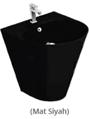 Turan Seramik Igloo Lavabo Monoblok Turavit - Mat Siyah
