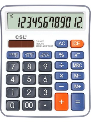 Csl CS-3806 12 Hane Masa Tipi Hesap Makinesi