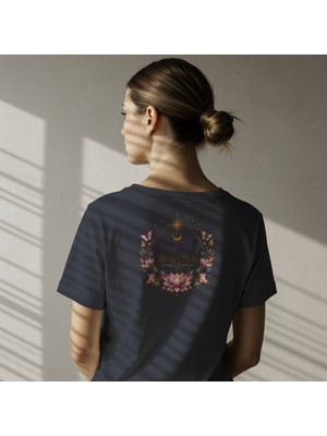Sedora Lotus Çiçeği ve Mandala Baskılı Kadın Tişört