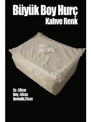 Bezos Çeyizlik Büyük Tek Hurç Çiçekli, Kadife Tek Hurç Çeyizlik Dantelli Hurç, Büyük Boy Hurç