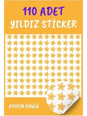 Mythriva Öğretmenler Için Yıldız Etiket Star Sticker 1 Sayfa 110 Adet 1,2cm Ebat