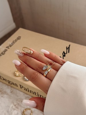 Helen Jewerly Gold Taşlı Marka Model Yüzük