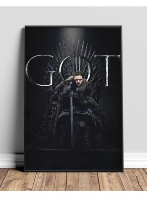 Jon Snow Çerçeveli Tablo Poster Duvar Dekoru