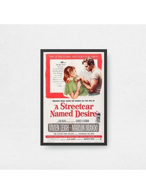 A Streetcar Named Desire Film Posteri Çerçeveli Tablo Sinema Odası Duvar Dekoru