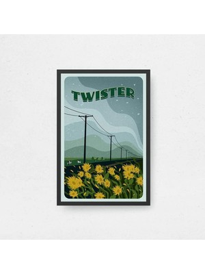 Twister Film Posteri Çerçeveli Tablo Sinema Odası Duvar Dekoru