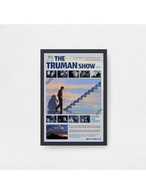 The Truman Show Tasarım 2 Film Posteri Çerçeveli Tablo Sinema Odası Duvar Dekoru