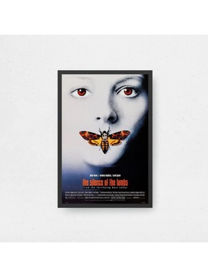 The Silence Of The Lambs Tasarım 2 Film Posteri Çerçeveli Tablo Sinema Odası Duvar Dekoru