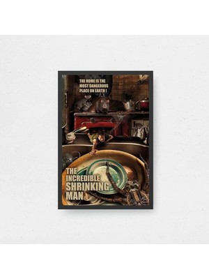 The Shrinking Man Film Posteri Çerçeveli Tablo Sinema Odası Duvar Dekoru