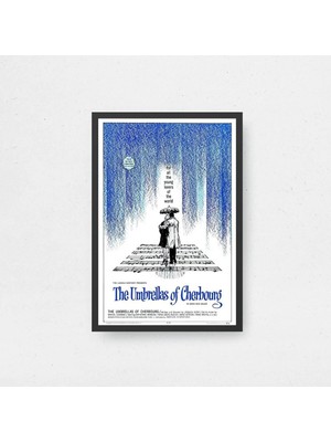 The Umbrellas Of Cherbourg Film Posteri Çerçeveli Tablo Sinema Odası Duvar Dekoru