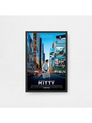 The Secret Life Of Walter Mitty Film Posteri Çerçeveli Tablo Sinema Odası Duvar Dekoru