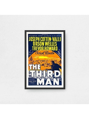 The Third Man Tasarım 2 Film Posteri Çerçeveli Tablo Sinema Odası Duvar Dekoru