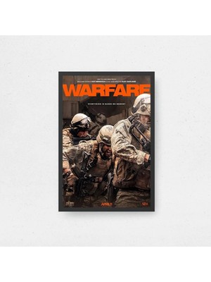 Warfare Tasarım 2 Film Posteri Çerçeveli Tablo Sinema Odası Duvar Dekoru