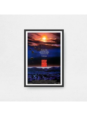 Red Dawn Film Posteri Çerçeveli Tablo Sinema Odası Duvar Dekoru