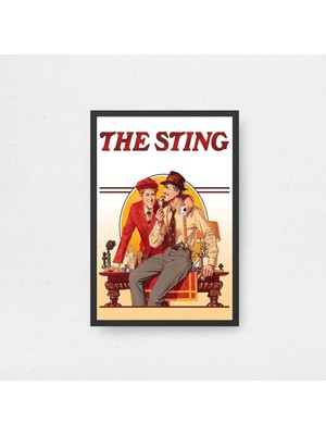 The Sting Film Posteri Çerçeveli Tablo Sinema Odası Duvar Dekoru