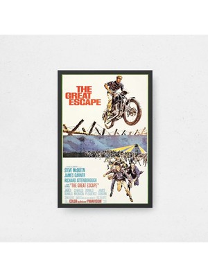 The Great Escape Tasarım 3 Film Posteri Çerçeveli Tablo Sinema Odası Duvar Dekoru