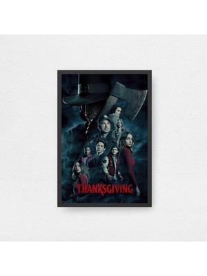Thanksgiving Tasarım 2 Film Posteri Çerçeveli Tablo Sinema Odası Duvar Dekoru