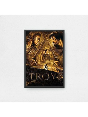 Troy Tasarım 2 Film Posteri Çerçeveli Tablo Sinema Odası Duvar Dekoru
