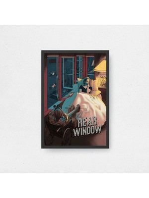 Rear Window Film Posteri Çerçeveli Tablo Sinema Odası Duvar Dekoru
