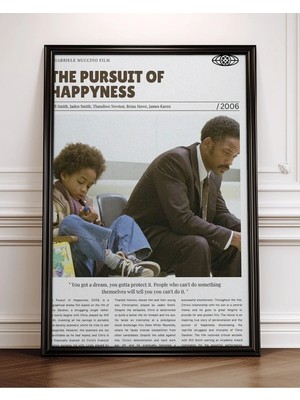 The Pursuit Of Happyness Film Posteri Çerçeveli Tablo Sinema Odası Duvar Dekoru