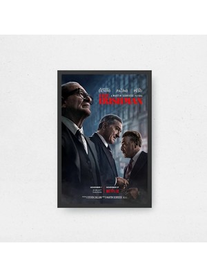 The Irishman Tasarım 2 Film Posteri Çerçeveli Tablo Sinema Odası Duvar Dekoru