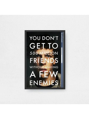 The Social Network Tasarım 2 Film Posteri Çerçeveli Tablo Sinema Odası Duvar Dekoru