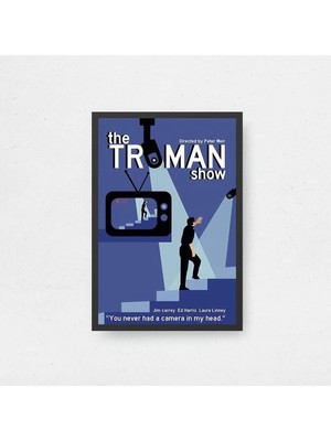 The Truman Show Tasarım 3 Film Posteri Çerçeveli Tablo Sinema Odası Duvar Dekoru