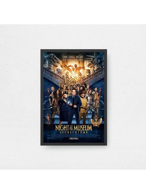 Night At The Museum Tasarım 3 Film Posteri Çerçeveli Tablo Sinema Odası Duvar Dekoru