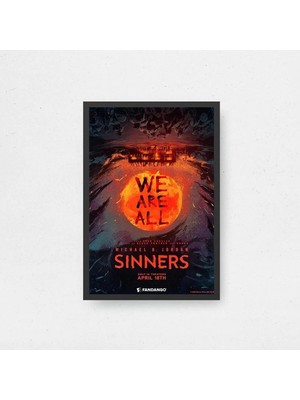 Sinners Tasarım 2 Film Posteri Çerçeveli Tablo Sinema Odası Duvar Dekoru