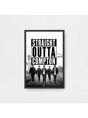 Straight Outta Compton Film Posteri Çerçeveli Tablo Sinema Odası Duvar Dekoru